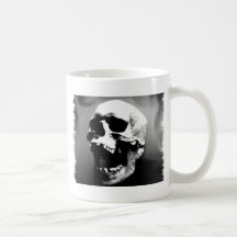 Hysteriskull riant le crâne humain tasse