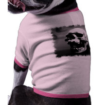 Hysteriskull riant le crâne humain t-shirt pour toutou