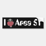 I alien de la région 51 de coeur adhésifs pour voiture