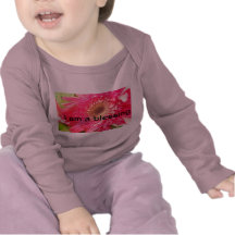I am a blessing floral baby girl shirt