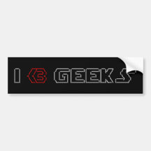 I ART du geeks ASCII de coeur Adhésif Pour Voiture