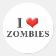 I autocollants 001 de zombis de coeur