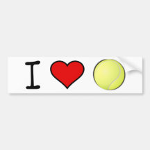 I BALLE DE TENNIS DE COEUR AUTOCOLLANTS POUR VOITURE