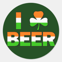 I bière de shamrock ! autocollant