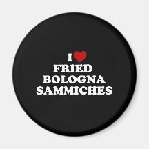 I Bologna frit par coeur Sammiches Magnets Pour Réfrigérateur