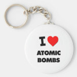 I bombes atomiques de coeur porte-clé