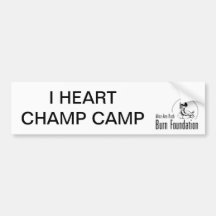 I CAMP Bumpersticker de CHAMPION de COEUR Autocollant Pour Voiture