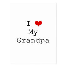 I carte postale de grand-papa de coeur