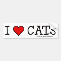 I CHATS DE COEUR AUTOCOLLANT POUR VOITURE
