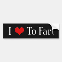 I coeur à péter Bumpersticker noir Autocollant Pour Voiture