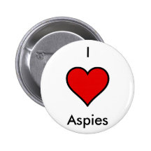 I coeur (amour) Aspies Badge Avec Épingle