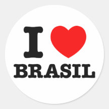 I coeur Brésil Autocollant