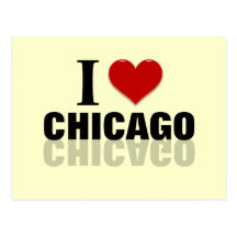 I coeur Chicago Carte Postale