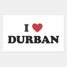 I coeur Durban Afrique du Sud Sticker Rectangulaire