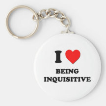 I coeur étant curieux porte-clés