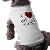 I coeur ma chemise de chien de personne vêtements pour animaux domestiques