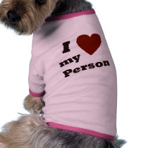 I coeur ma chemise de chien de personne vêtements pour animaux domestiques