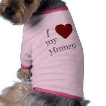 I coeur ma chemise humaine de chien vêtements pour animaux domestiques