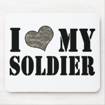 I coeur mon soldat tapis de souris
