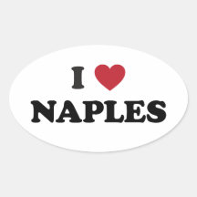 I coeur Naples Italie Autocollants