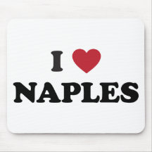 I coeur Naples Italie Tapis De Souris