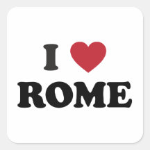 I coeur Rome Italie Autocollants