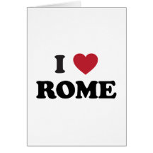 I coeur Rome Italie Carte De Vœux