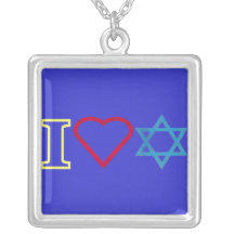 I collier d'étoile de David de coeur