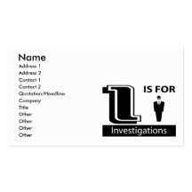I est pour des investigations cartes de visite professionnelles