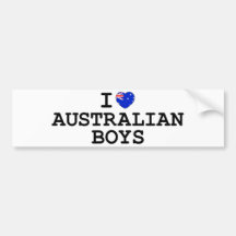 I garçons d'Australien de coeur Autocollant Pour Voiture
