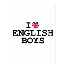 I garçons de l'anglais de coeur carte postale
