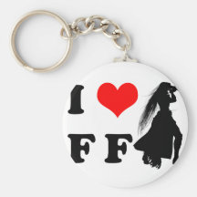 I heart francs français porte-clé