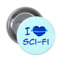 I la science fiction de coeur pin's