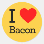 I lard de coeur autocollants ronds