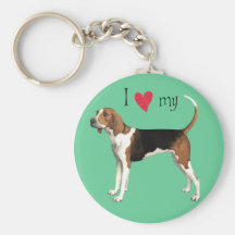 I Love my Treeing Walker Key Chain