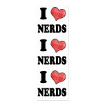 I Love (Plaid Heart) Nerds Bookmark Business Cards
