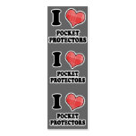 I Love (Plaid Heart) Pocket Protectors Bookmark Business Card