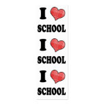 I Love (Plaid Heart) School Bookmark Business Card