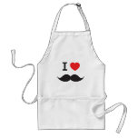 I moustache de coeur tabliers