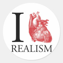 I réalisme de coeur autocollant