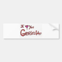 ❤ I VOUS GABRIELLA AUTOCOLLANTS POUR VOITURE