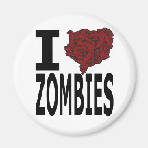 I zombis de coeur aimant pour réfrigérateur