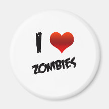 I zombis de coeur aimant pour réfrigérateur