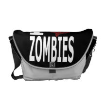 I zombis de coeur noirs et sac messenger argenté sacoches