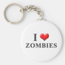 I zombis Keychain 001 de coeur Porte-clés