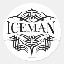 Iceman tribal d'hockey (simple) adhésifs