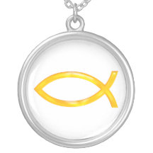 Ichthus - symbole chrétien de poissons - collier