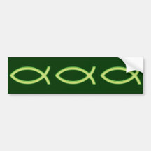 Ichthus - symboles chrétiens de poissons adhésifs pour voiture