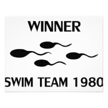 icône 1980 d'équipe de natation de gagnant faire-parts