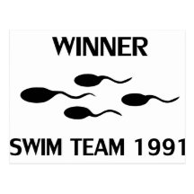 icône 1991 d'équipe de natation de gagnant carte postale